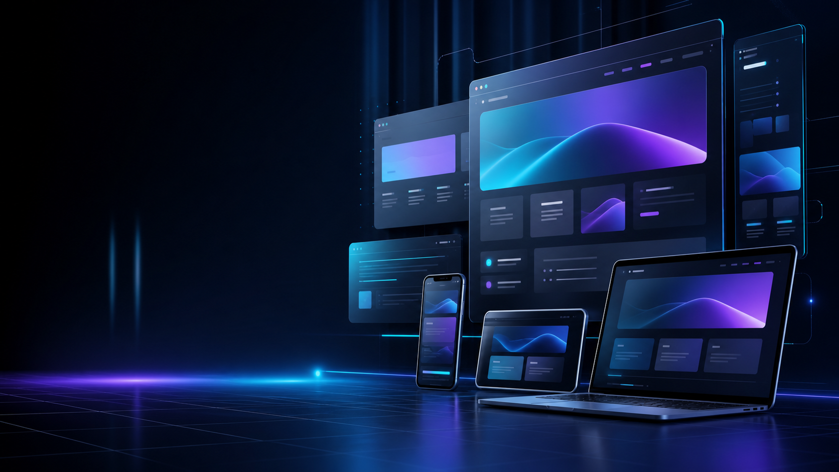 Interfaces responsivas de sites modernos